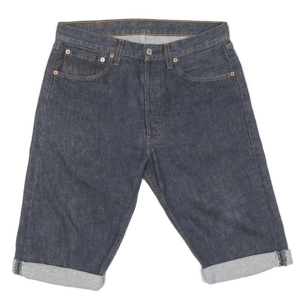LEVI'S Mens Shorts Blue Denim Casual L W32 Rolled Hem Classic Fit