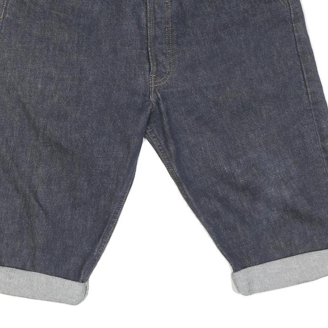 LEVI'S Mens Shorts Blue Denim Casual L W32 Rolled Hem Classic Fit