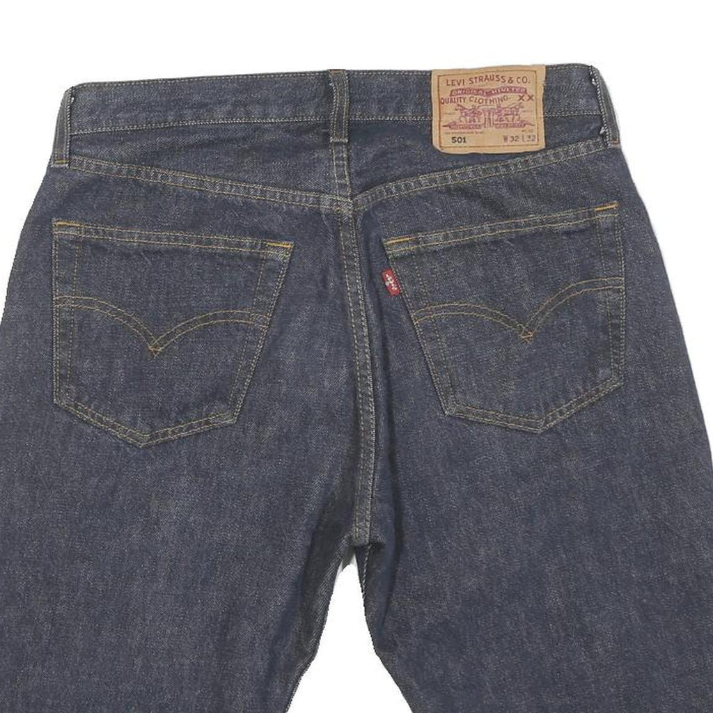 LEVI'S Mens Shorts Blue Denim Casual L W32 Rolled Hem Classic Fit