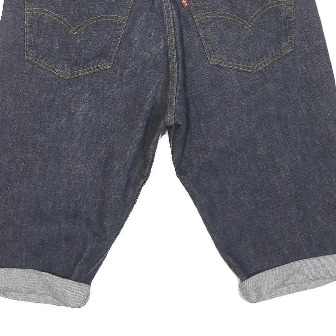 LEVI'S Mens Shorts Blue Denim Casual L W32 Rolled Hem Classic Fit