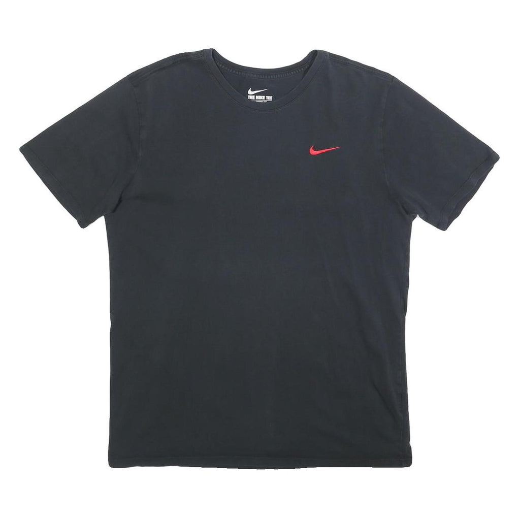 NIKE Mens Black L T-Shirt Short Sleeve Crew Neck Cotton Casual Sportswear