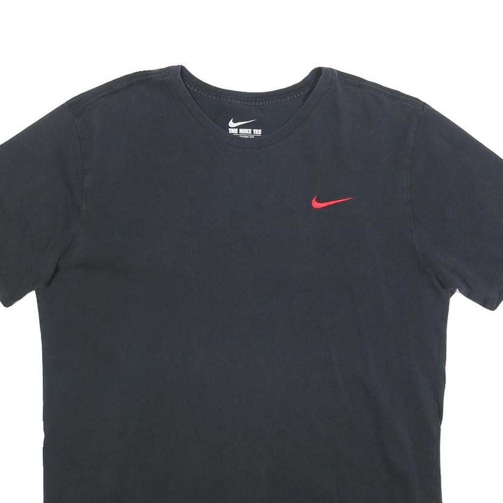 NIKE Mens Black L T-Shirt Short Sleeve Crew Neck Cotton Casual Sportswear