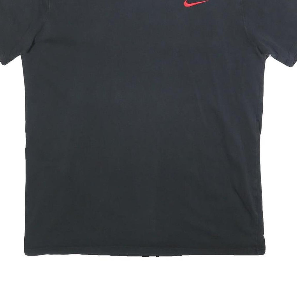 NIKE Mens Black L T-Shirt Short Sleeve Crew Neck Cotton Casual Sportswear