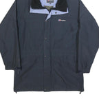 BERGHAUS Womens Navy Blue Outdoor Jacket L Polyester Zip Hooded Plain