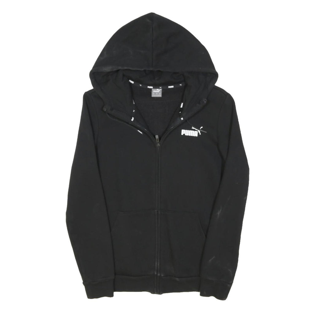 PUMA Mens Black Pullover Hoodie S Zip Up Casual Sweatshirt