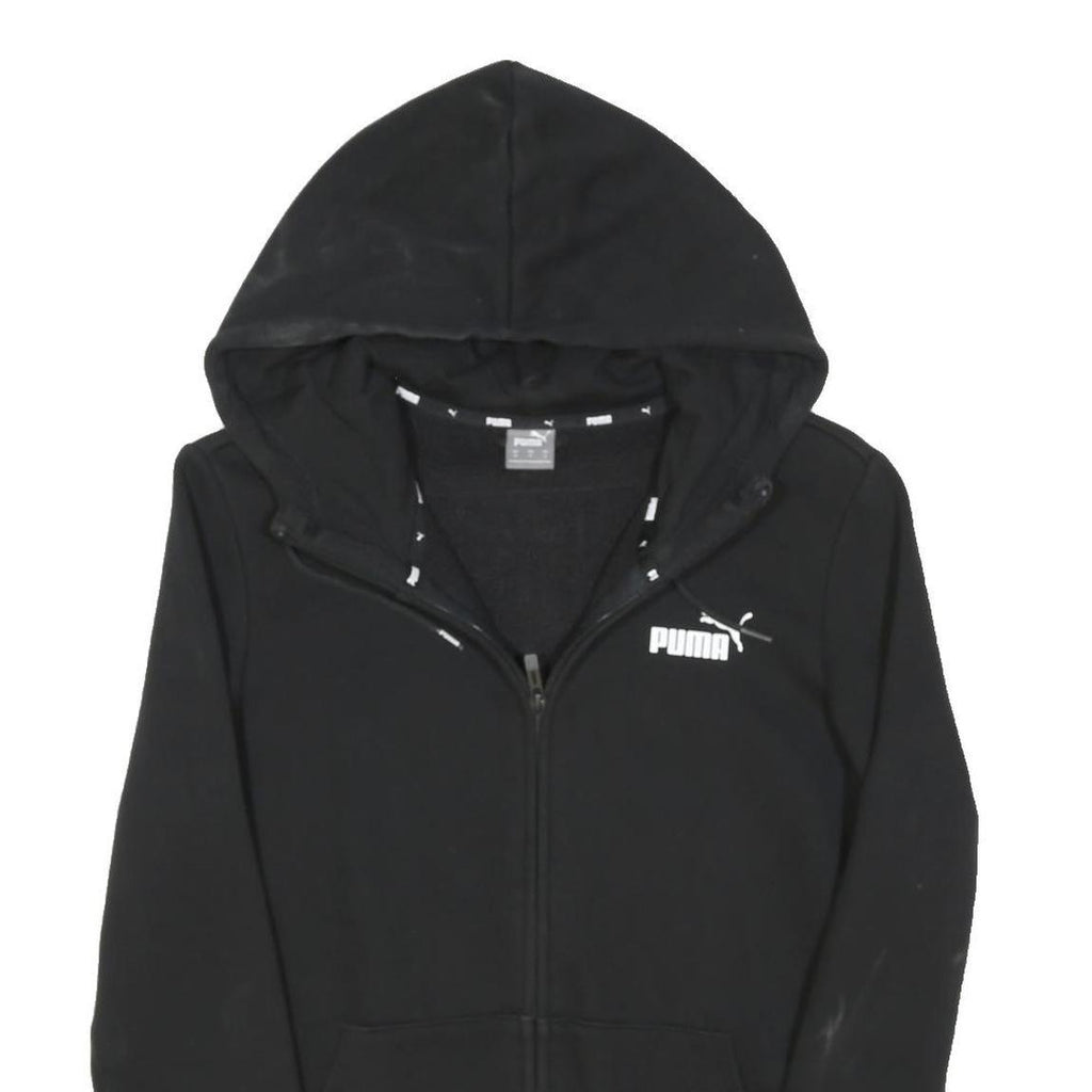 PUMA Mens Black Pullover Hoodie S Zip Up Casual Sweatshirt