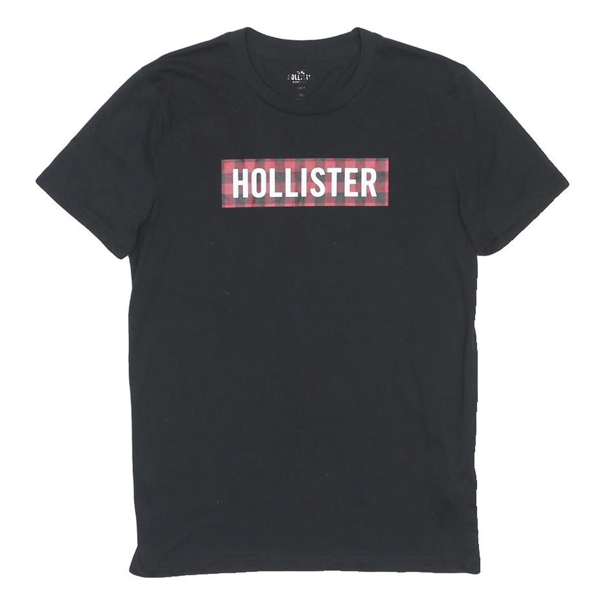 HOLLISTER Womens Black & Red Graphic T-Shirt S Short Sleeve Crew Neck Logo