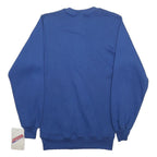 JERZEES Womens Blue Crew Neck S Plain Cotton Blend Sweatshirt Pullover
