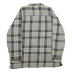 DICKIES Mens Grey & White Plaid Cotton Blend Zip Jacket XL Workwear Casual