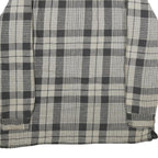 DICKIES Mens Grey & White Plaid Cotton Blend Zip Jacket XL Workwear Casual