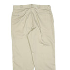 DICKIES Mens Cotton Blend Relaxed Beige Trousers W36 L30 Workwear Zip Closure