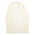 HANG UPS Womens Cream Shirt M Button Front Long Sleeve Pockets