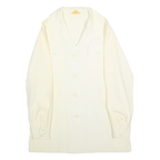 HANG UPS Womens Cream Shirt M Button Front Long Sleeve Pockets