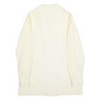 HANG UPS Womens Cream Shirt M Button Front Long Sleeve Pockets