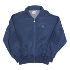 H CLUB Mens Blue Casual Jacket L Cotton Blend Plain Zip Closure Sports Leisure