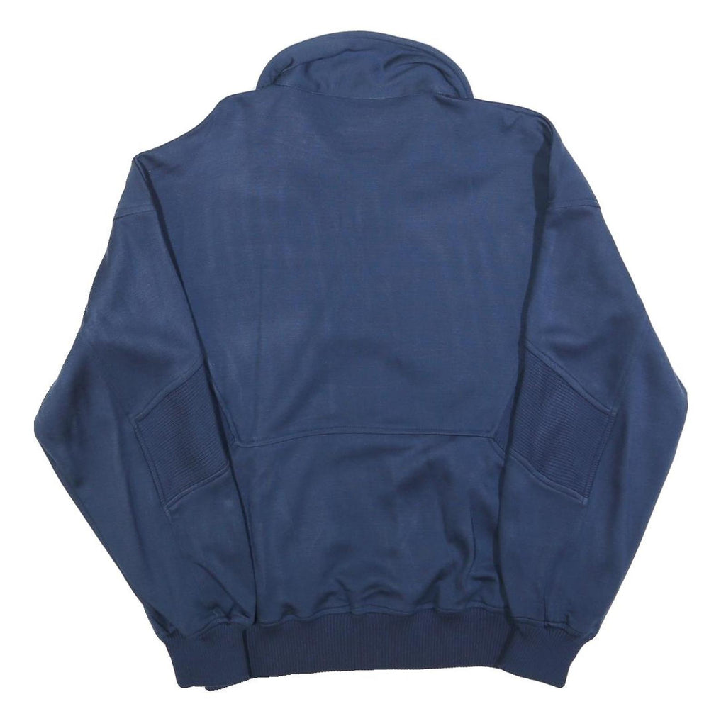 H CLUB Mens Blue Casual Jacket L Cotton Blend Plain Zip Closure Sports Leisure