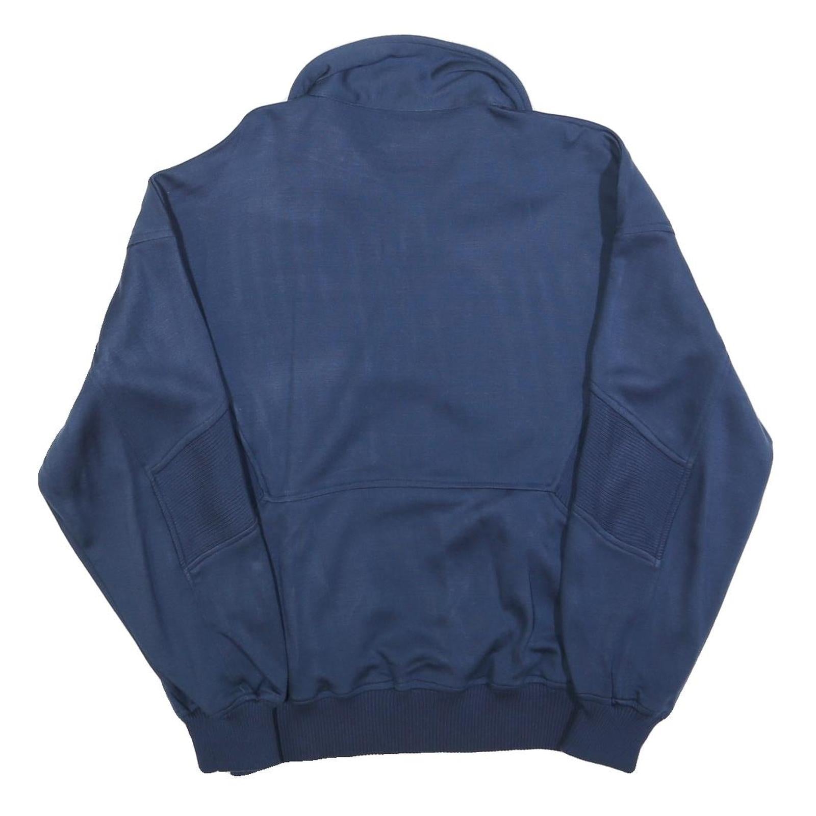 H CLUB Mens Blue Casual Jacket L Cotton Blend Plain Zip Closure Sports Leisure