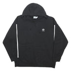 ADIDAS ORIGINALS Mens Black Hoodie L Cotton Blend Classic Trefoil Logo