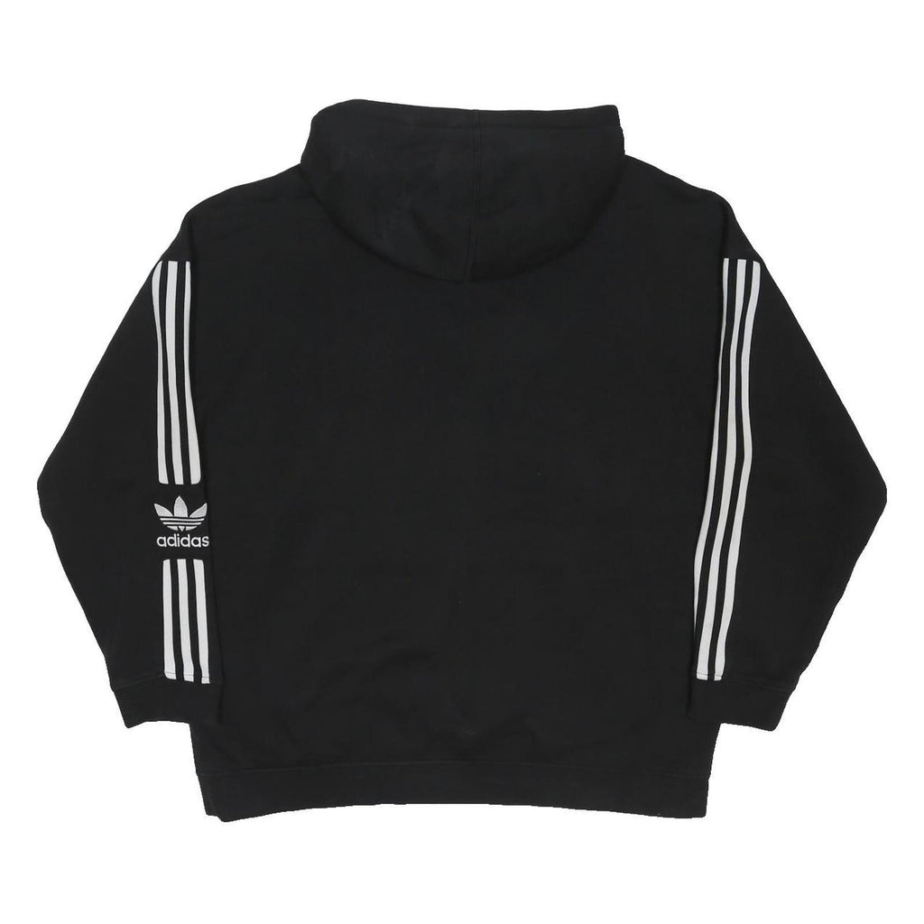 ADIDAS ORIGINALS Mens Black Hoodie L Cotton Blend Classic Trefoil Logo