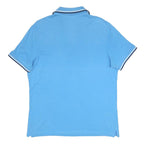 DIADORA Mens Blue Polo Shirt L Cotton Short Sleeve Basic Sports Casual