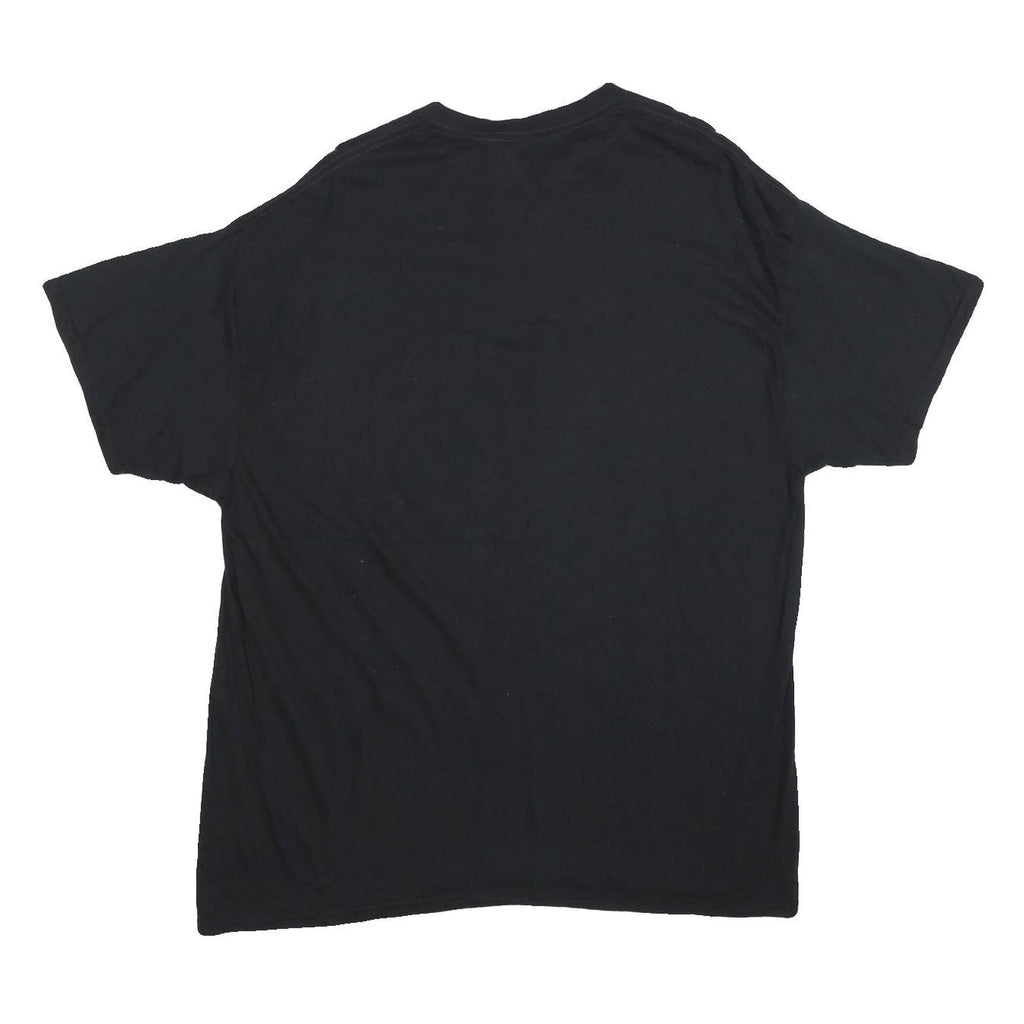 GILDAN Mens Black Logan Webb Graphic T-Shirt XL Short Sleeve Crew Neck Baseball