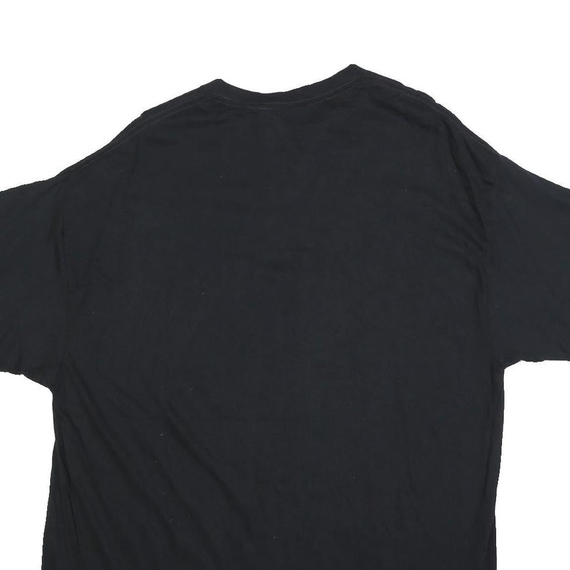 GILDAN Mens Black Logan Webb Graphic T-Shirt XL Short Sleeve Crew Neck Baseball