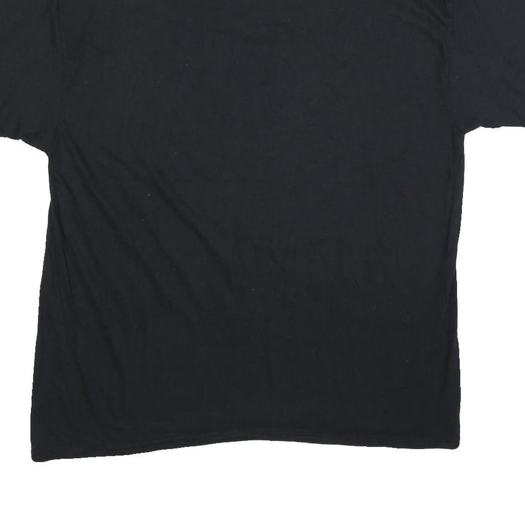 GILDAN Mens Black Logan Webb Graphic T-Shirt XL Short Sleeve Crew Neck Baseball