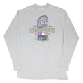 MAJESTIC Mens Grey Chicago Cubs 2016 World Series Champions Long Sleeve Crew