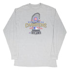 MAJESTIC Mens Grey Chicago Cubs 2016 World Series Champions Long Sleeve Crew