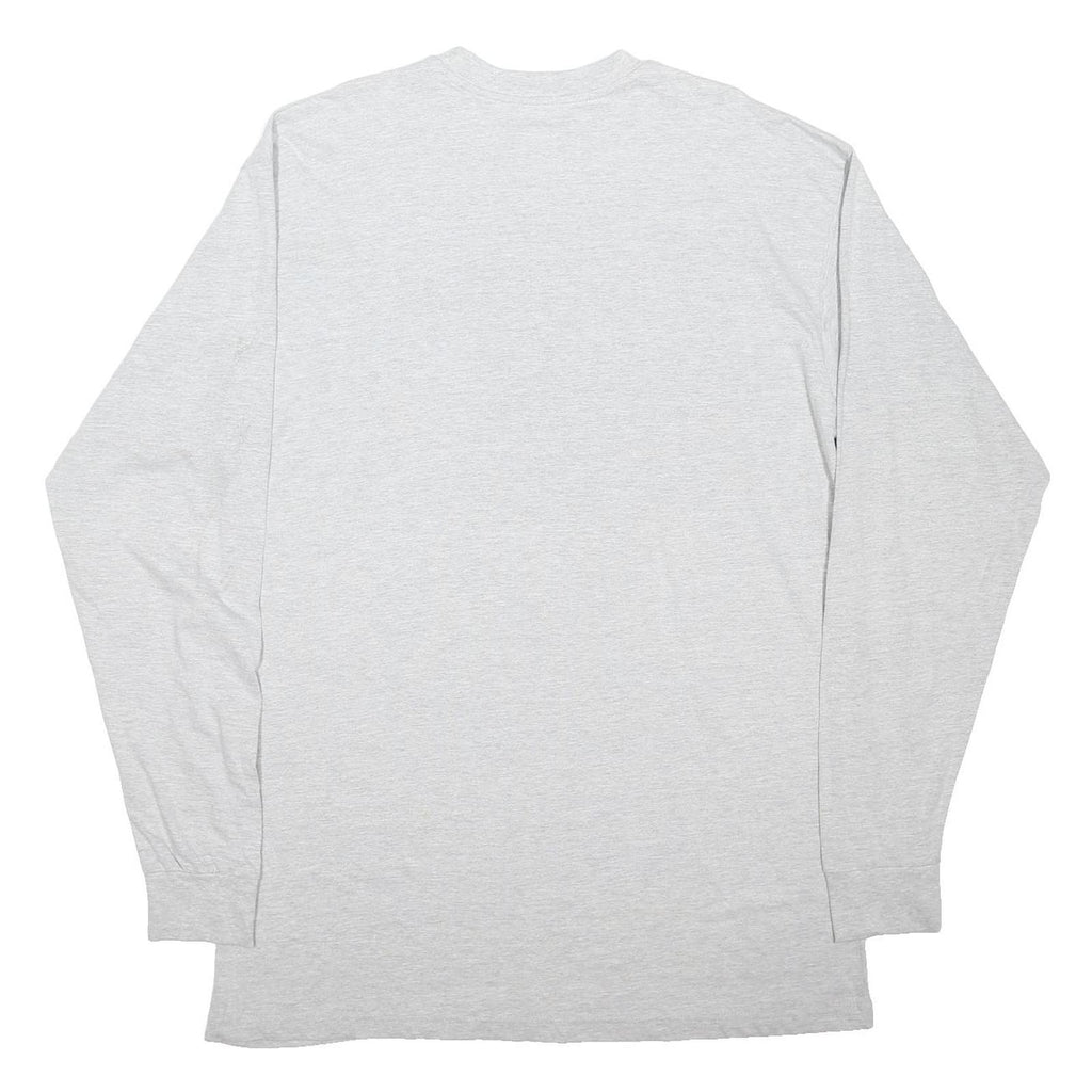 MAJESTIC Mens Grey Chicago Cubs 2016 World Series Champions Long Sleeve Crew