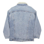 LEVI'S Womens Blue Denim Sherpa Collar Jacket XS Cotton Blend Classic Button