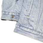 LEVI'S Womens Blue Denim Sherpa Collar Jacket XS Cotton Blend Classic Button