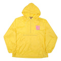 HARRITON Mens Yellow Nylon Hooded Zip Jacket XL Plain Best Time Ever Print