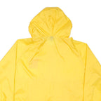 HARRITON Mens Yellow Nylon Hooded Zip Jacket XL Plain Best Time Ever Print