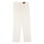 GUESS JEANS Mens Jeans Cream Slim Straight 90s W31 L32