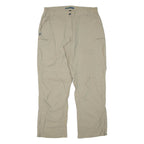 ME RU Womens Trousers Beige Regular Straight Nylon W34 L30
