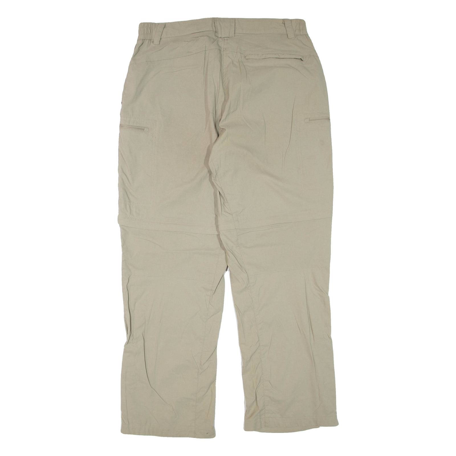 ME RU Womens Trousers Beige Regular Straight Nylon W34 L30