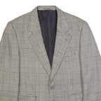 RENATO CAVALLI Mens Blazer Jacket Black Wool Check M
