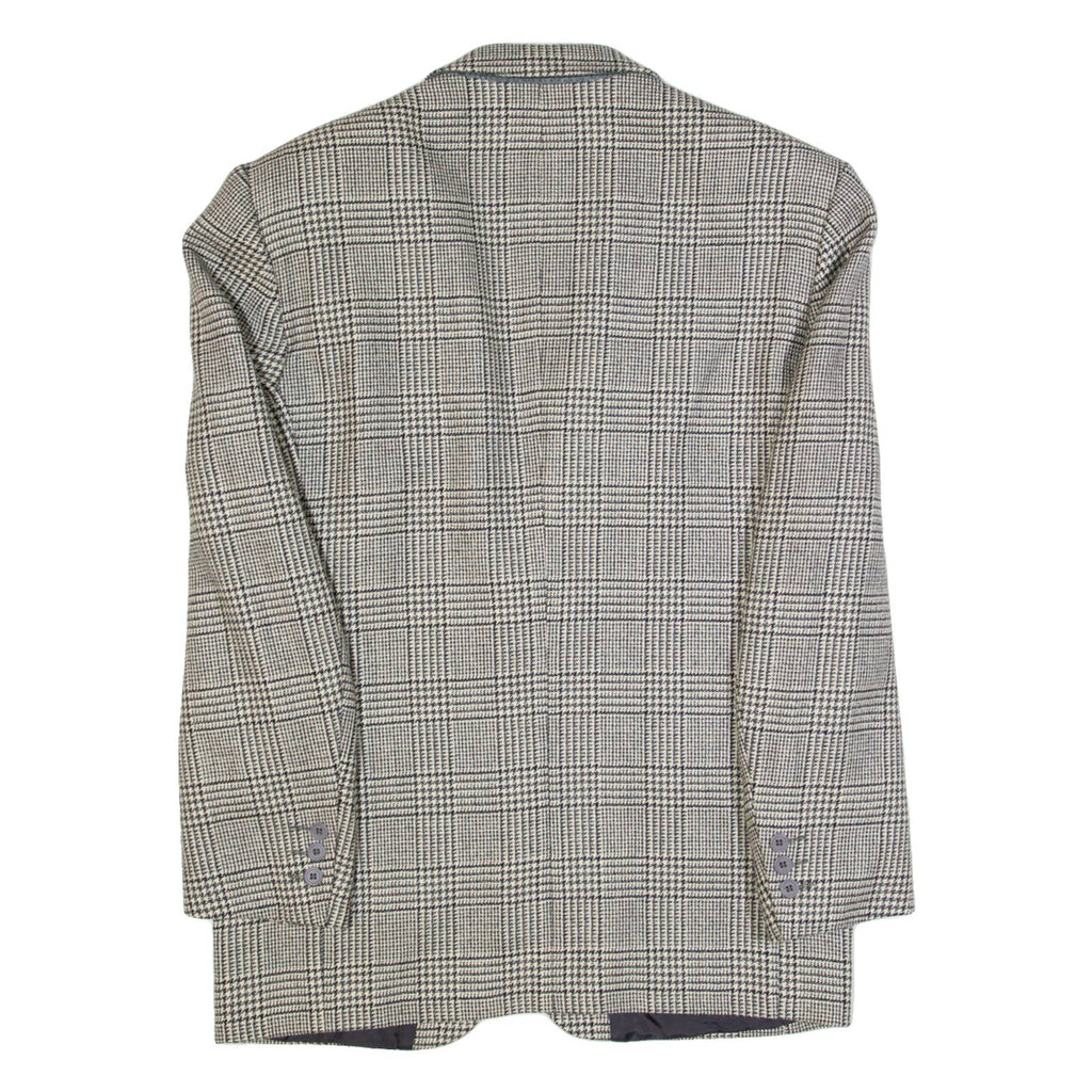 RENATO CAVALLI Mens Blazer Jacket Black Wool Check M