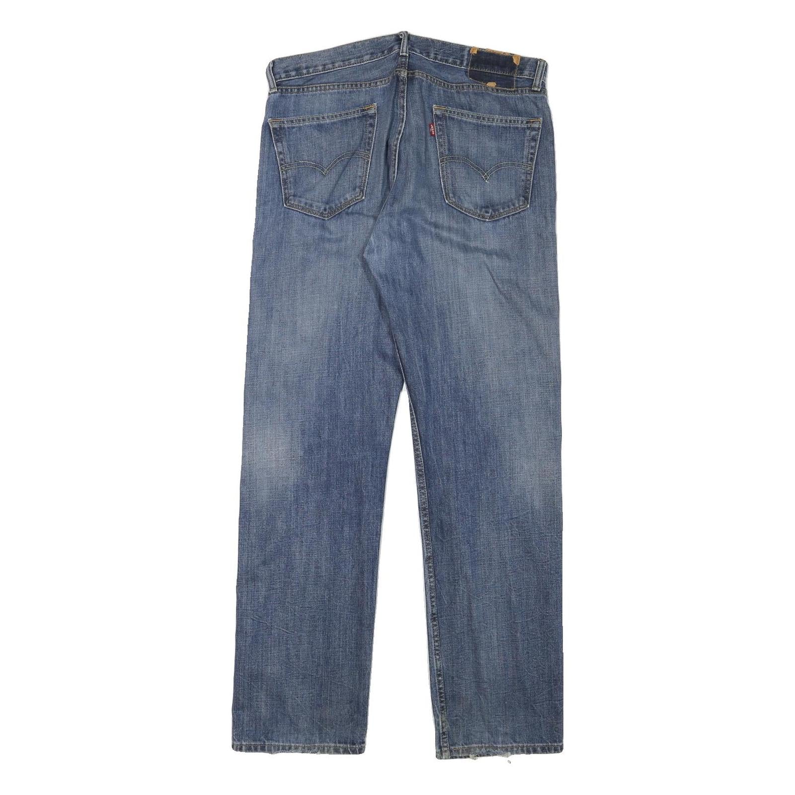 LEVI'S Mens Jeans Blue Regular Straight Denim Medium W35 L32 Classic Cotton