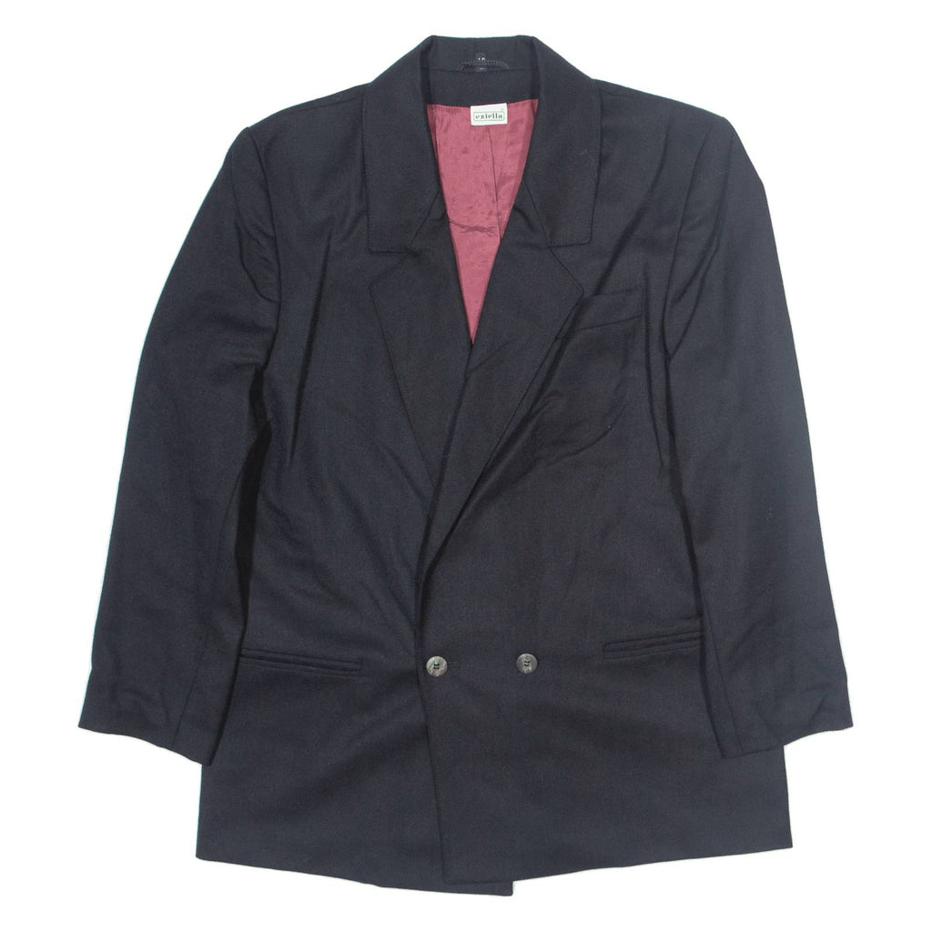 EZIELLA Mens Blazer Jacket Black Wool M
