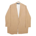 ZARA Womens Beige Oversized Lyocell Jacket XS Casual Lightweight Plain