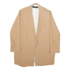 ZARA Womens Beige Oversized Lyocell Jacket XS Casual Lightweight Plain