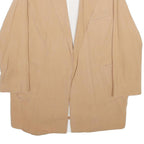 ZARA Womens Beige Oversized Lyocell Jacket XS Casual Lightweight Plain