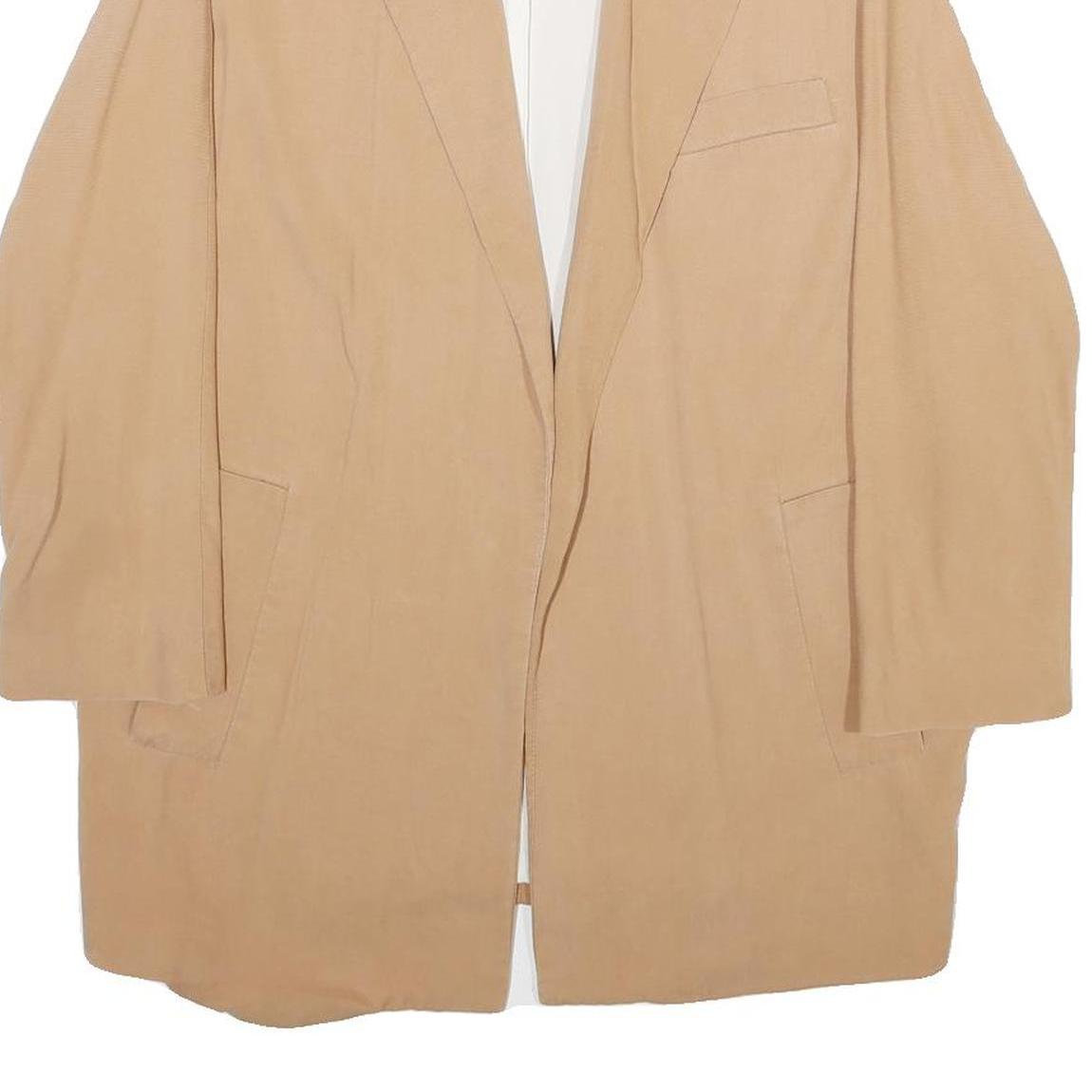 ZARA Womens Beige Oversized Lyocell Jacket XS Casual Lightweight Plain