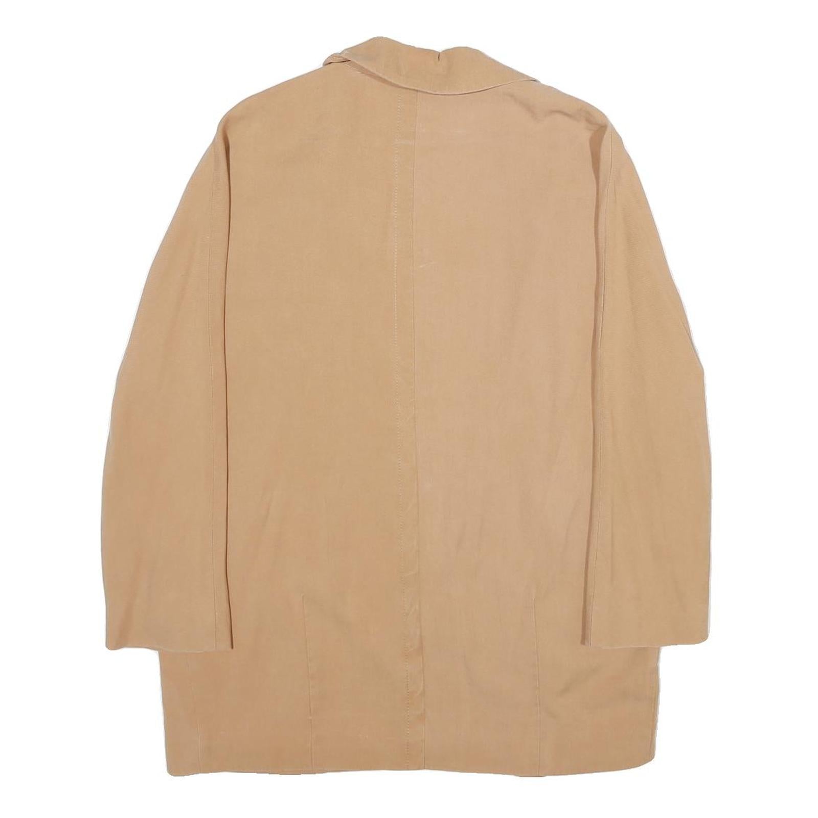 ZARA Womens Beige Oversized Lyocell Jacket XS Casual Lightweight Plain