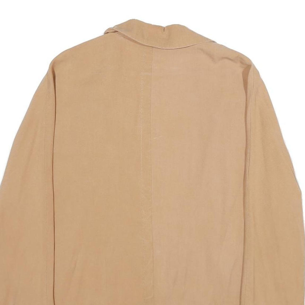 ZARA Womens Beige Oversized Lyocell Jacket XS Casual Lightweight Plain