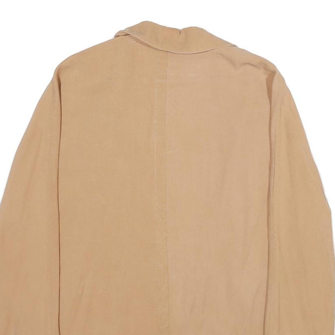 ZARA Womens Beige Oversized Lyocell Jacket XS Casual Lightweight Plain