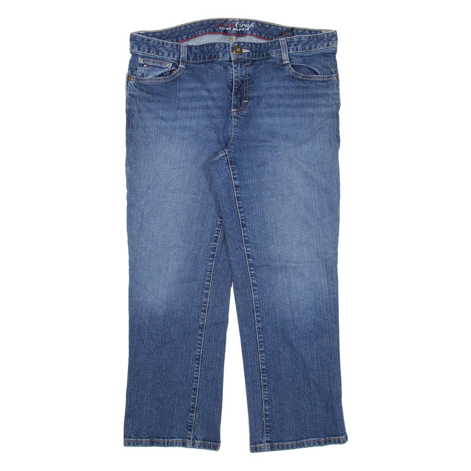 TOMMY HILFIGER Womens Jeans Blue Regular Straight W34 L24