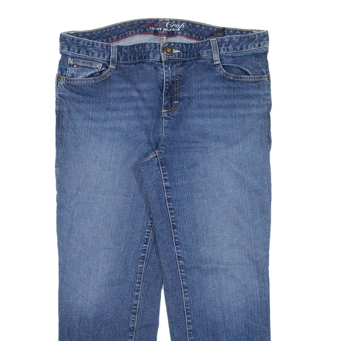 TOMMY HILFIGER Womens Jeans Blue Regular Straight W34 L24